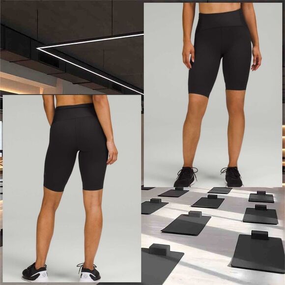 Lululemon SenseKnit Running High-Rise Short 10" Black size 14 NWT - Picture 1 of 7